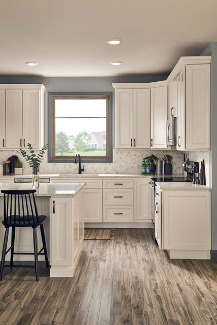 Behome fırın kirli beyaz mutfak dolabı 