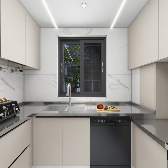 Altın cam kapılı evcil hayvan üst düzey dolabı