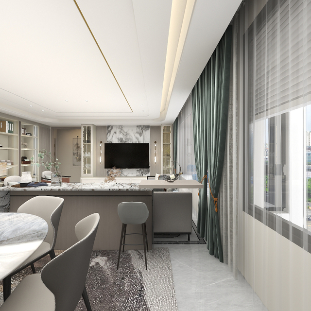 Modern Stil Işık Lüks Beyaz TV Dolabı