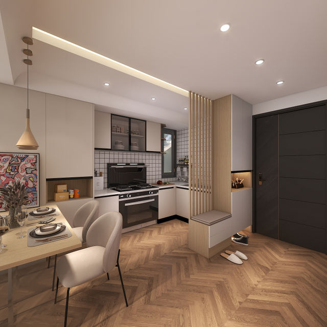 Açık renkli sıcak modern tarzı oturma odası tv dolabı