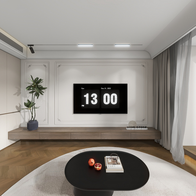 Hafif fransız modern oturma odası ark tasarım dolabı