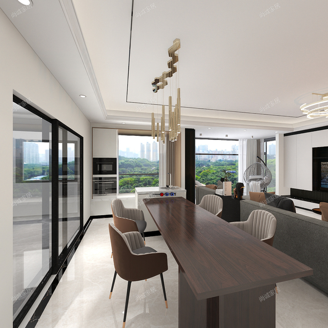 Klasik büyük düz oturma odası özelleştirilebilir oturma odası