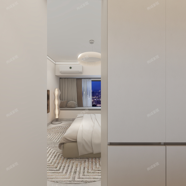 Minimalist tarzı yatak odası dayanıklı gardırop